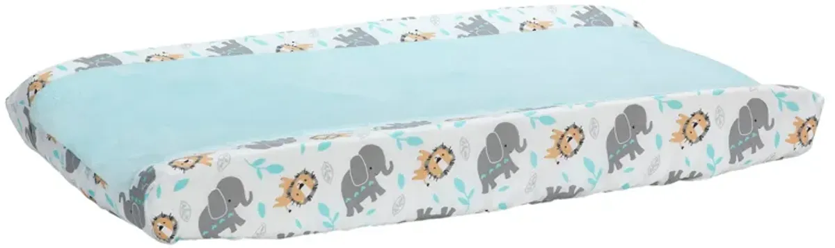 Bedtime Originals Jungle Fun Changing Pad Cover - Blue, Animals, Jungle, Safari