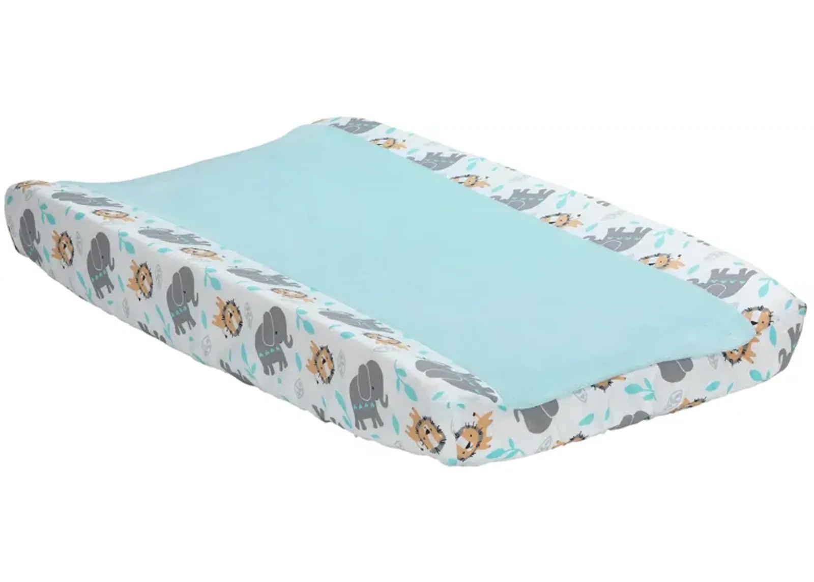 Bedtime Originals Jungle Fun Changing Pad Cover - Blue, Animals, Jungle, Safari