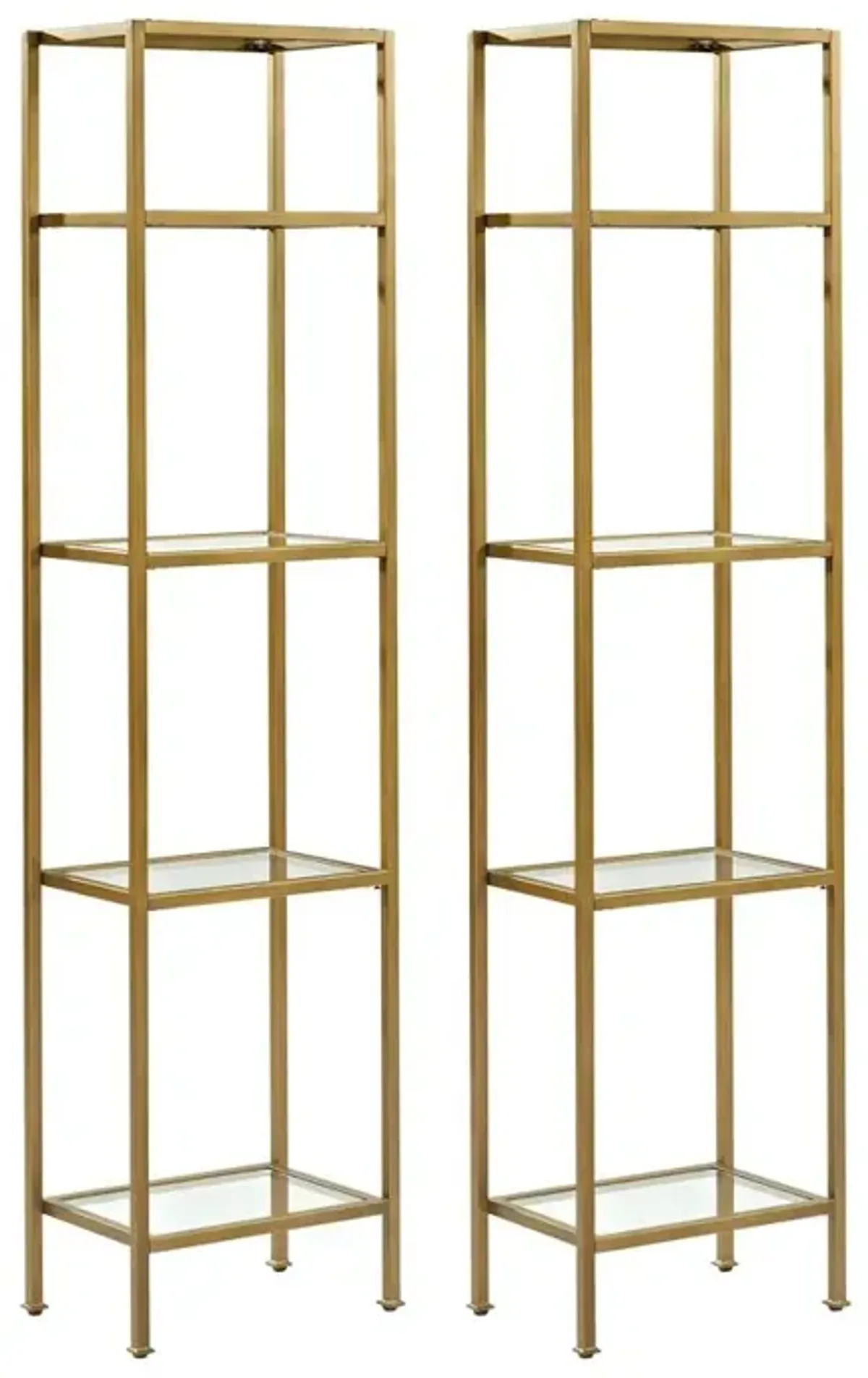 Aimee 2Pc Etagere Set Soft Gold - 2 Narrow Etageres