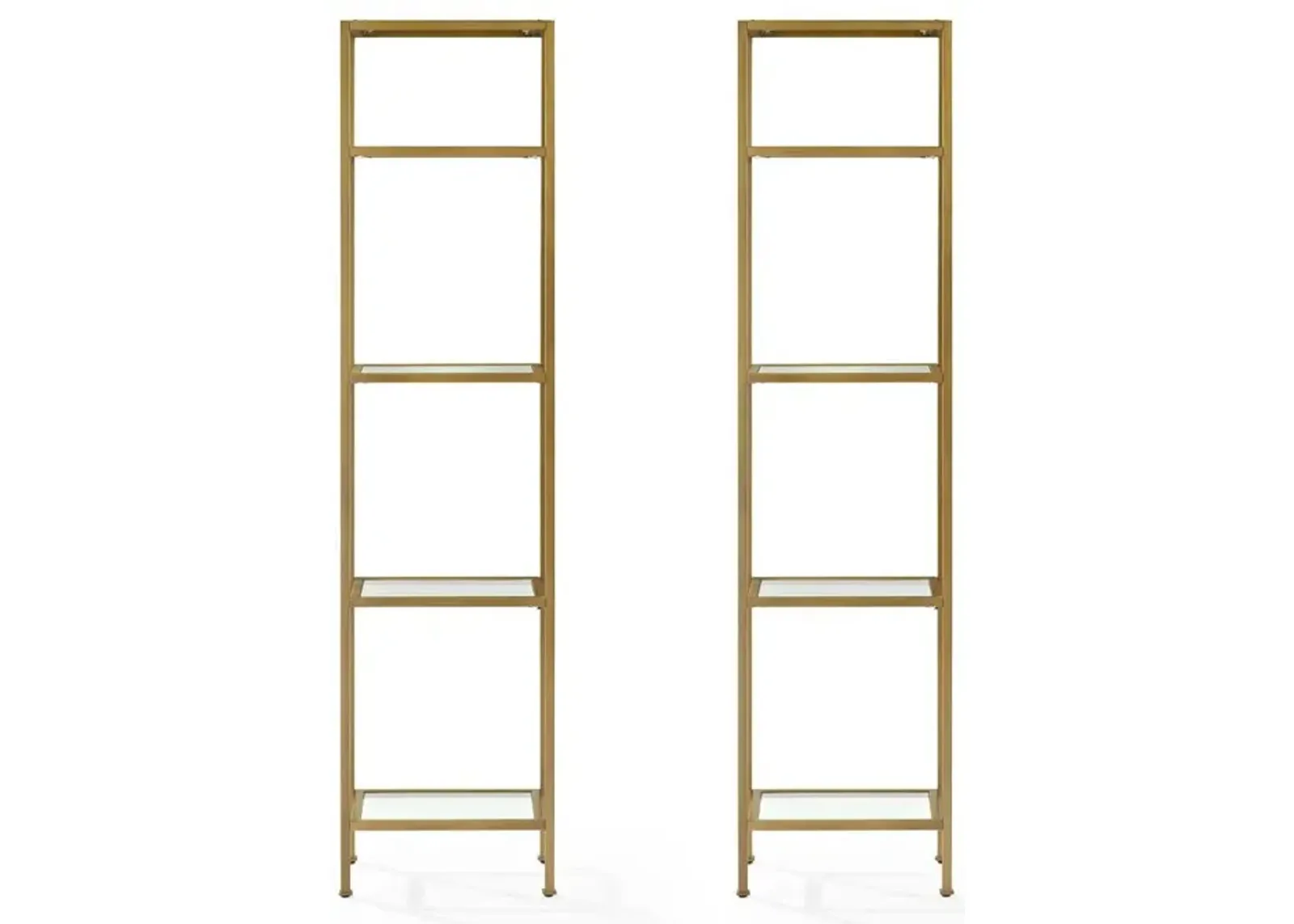 Aimee 2Pc Etagere Set Soft Gold - 2 Narrow Etageres