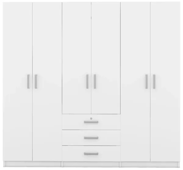 Merax 6-Doors Wooden Wardrobe Storage for Bedroom