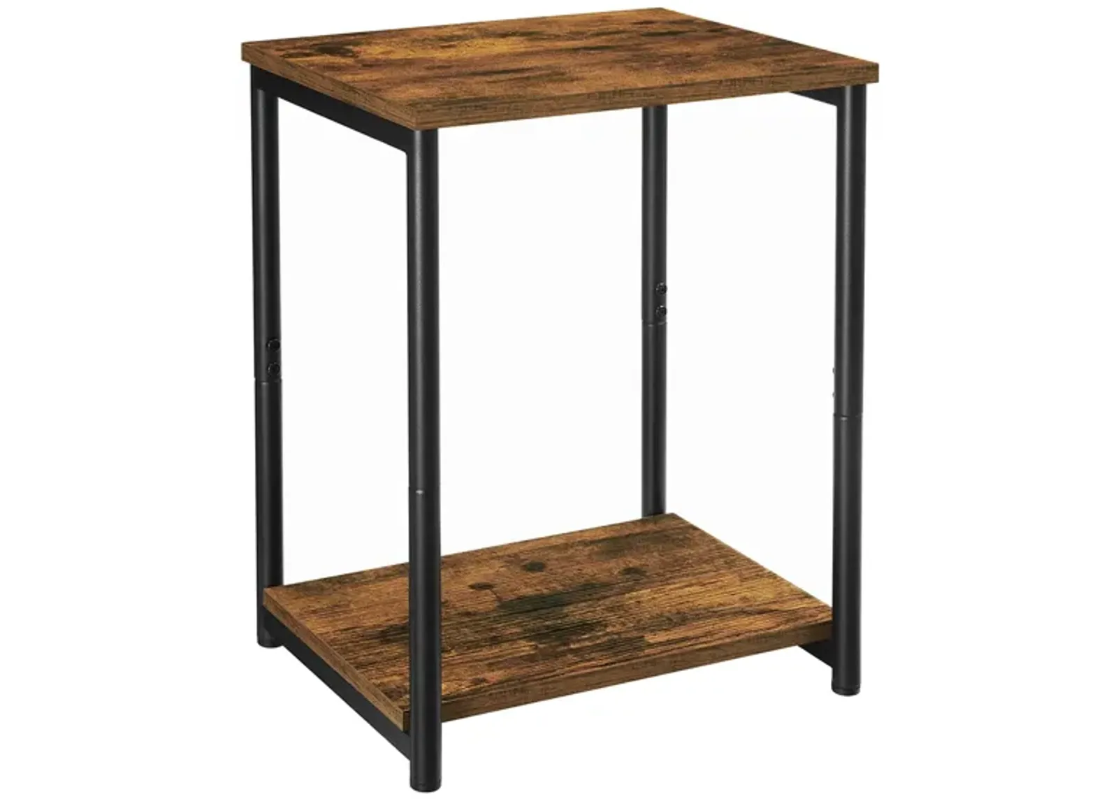 End Table with Storage Shelf - Stylish Side Table for Organized Living Spaces