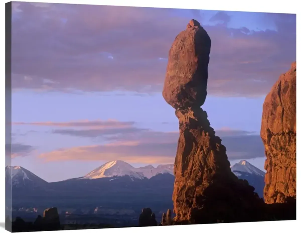 La Sal Mountains and Balanced Rock, Arches National Park, Utah-Canvas Art-40x30