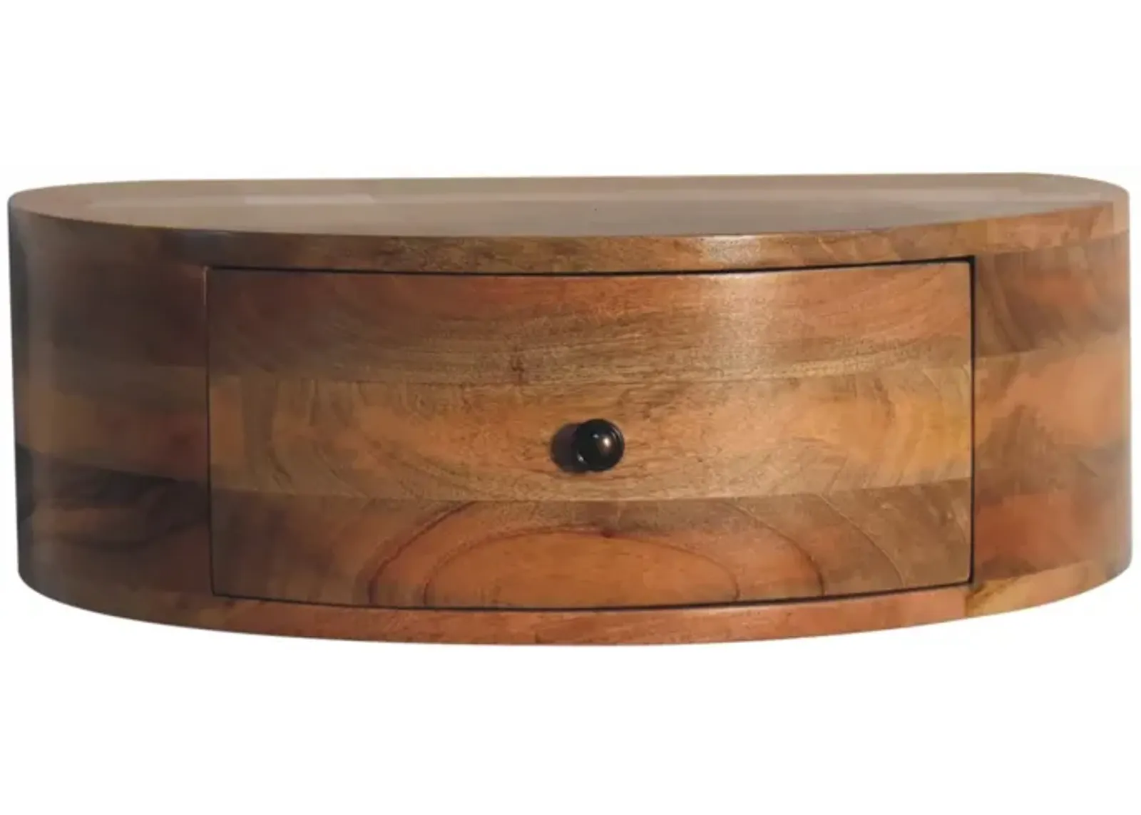 Artisan Furniture Solid Wood Large Wall Mounted Rounded Bedside