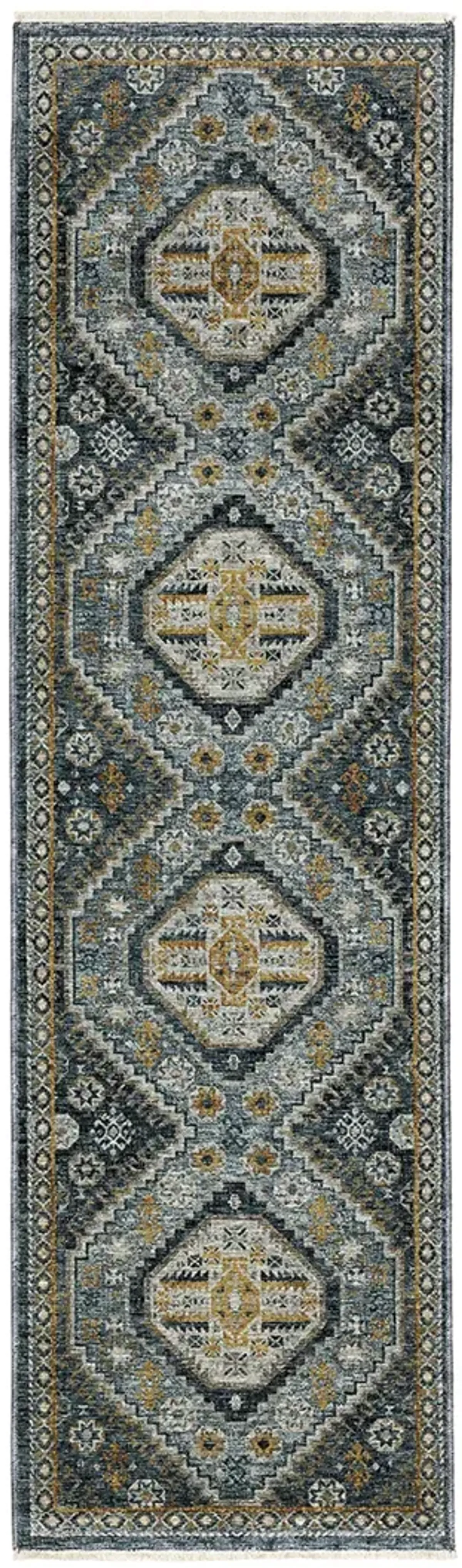 Aberdeen 2'3" x 7'6" Blue Rug