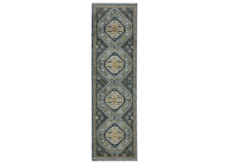 Aberdeen 2'3" x 7'6" Blue Rug