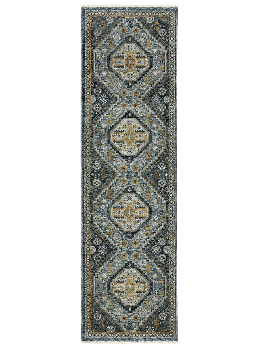 Aberdeen 2'3" x 7'6" Blue Rug