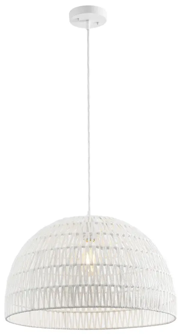Campana Bohemian Modern Woven Rattaniron LED Pendant