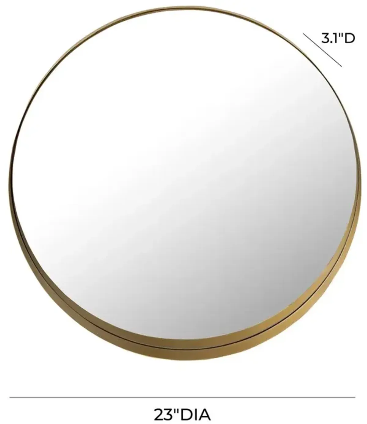 Belen Kox Brass Tapered Round Mirror, Belen Kox