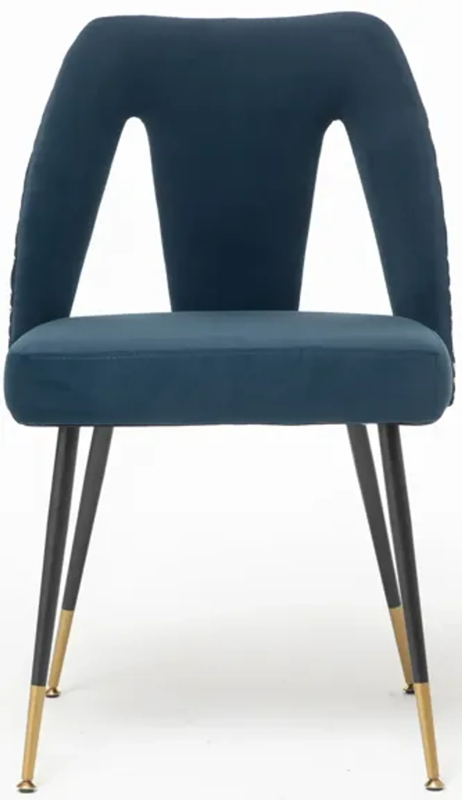 Hivvago 2 pcs Modern Contemporary Velvet Upholstered Dining Chair with Nailheads