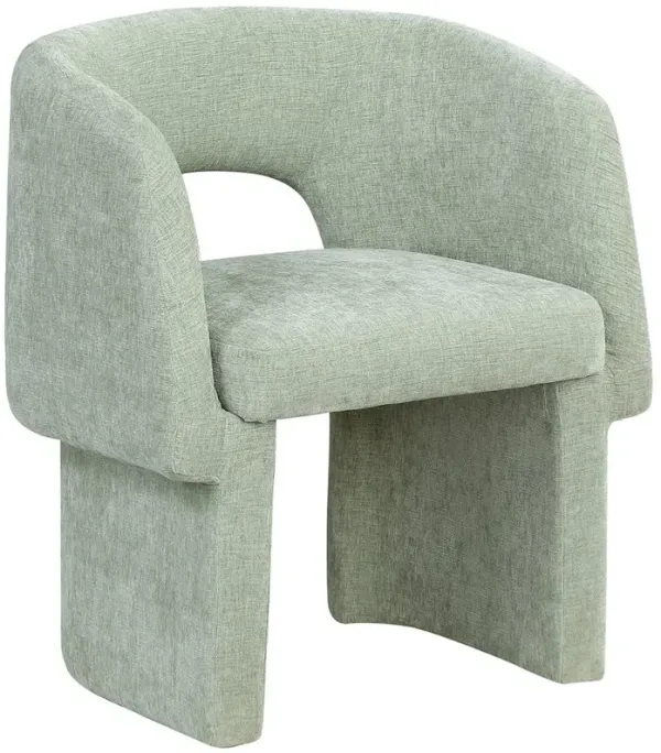 Meridian Furniture Emmet Mint Chenille Fabric Dining Chair / Accent Chair