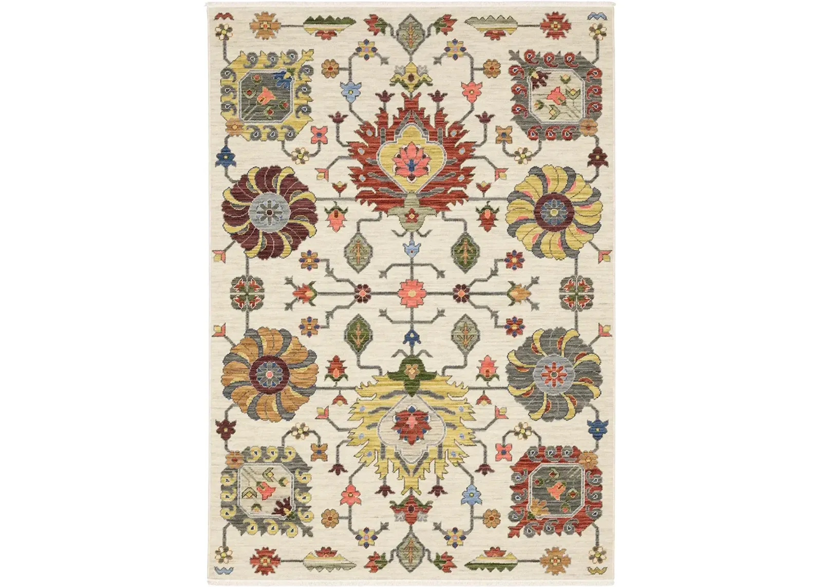 Lucca 5'3" x 7'6" Ivory Rug