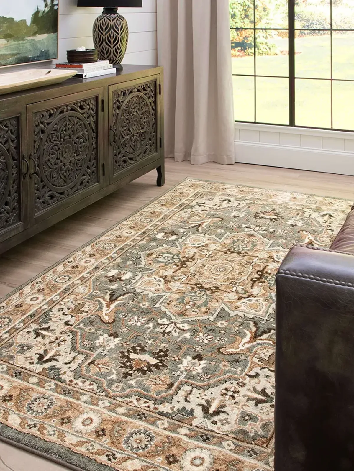 Euphoria Rhodes Ash gray 6' 6" X 9' 6" Rug