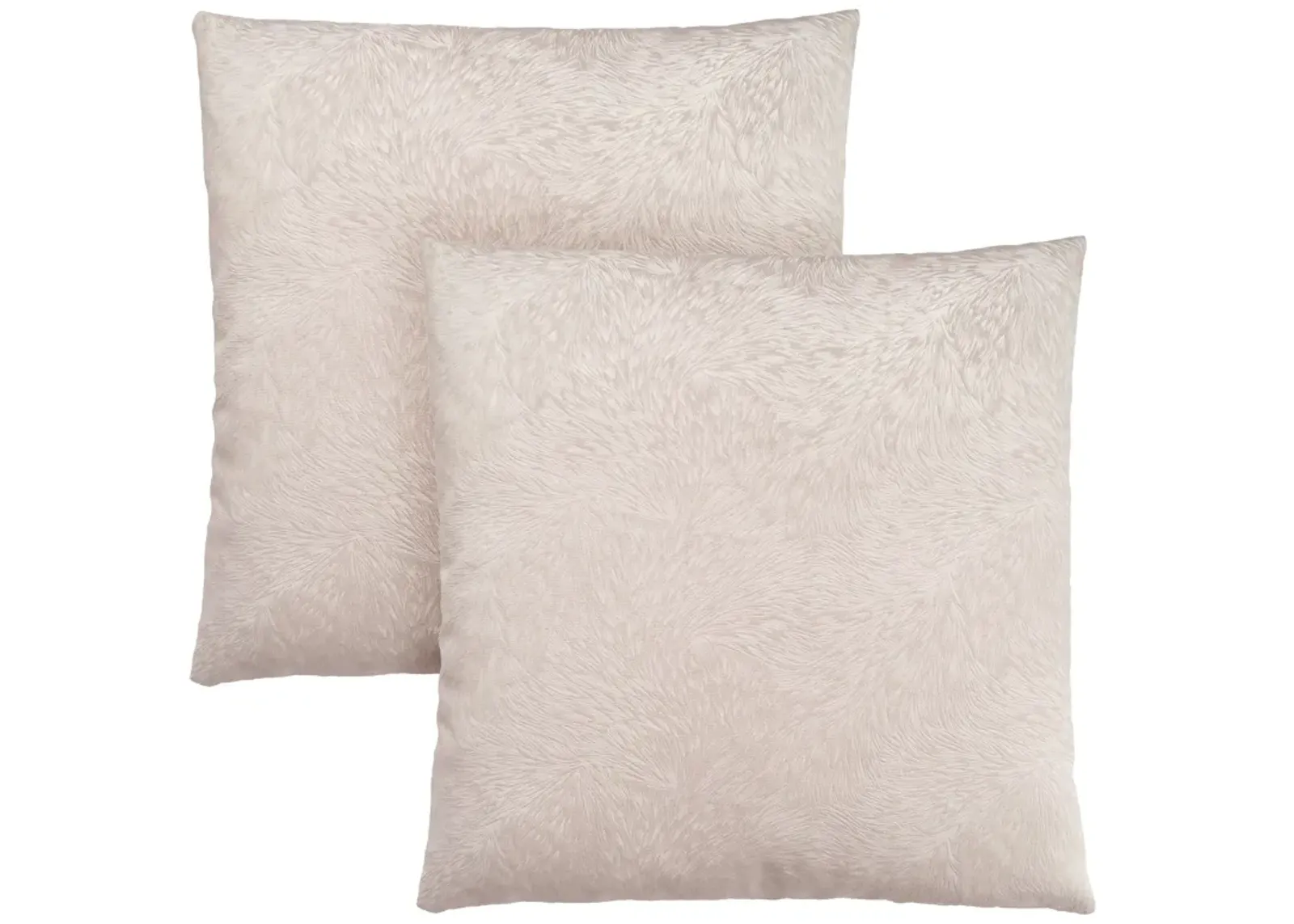 Monarch Specialties I 9319 Pillows, Set Of 2, 18 X 18 Square, Insert Included, Decorative Throw, Accent, Sofa, Couch, Bedroom, Polyester, Hypoallergenic, Beige, Modern