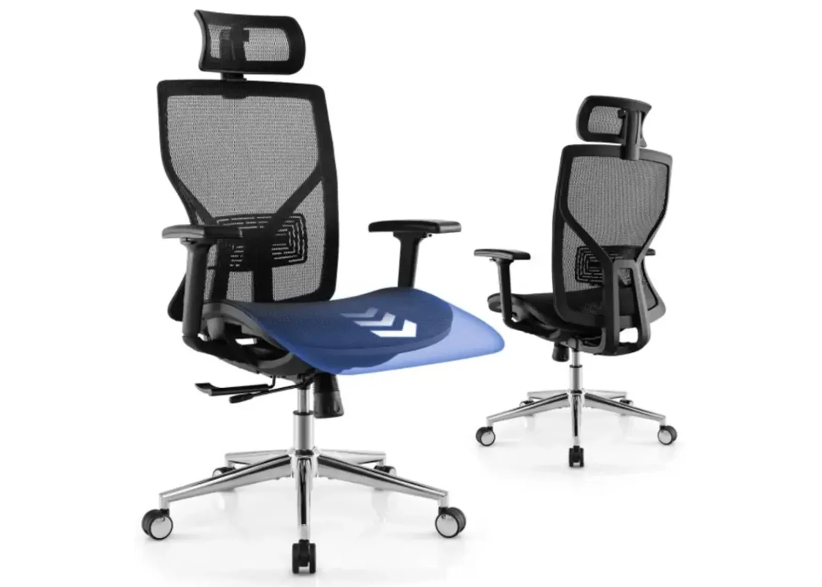 Hivvago High-Back Mesh Executive Chair with Sliding Seat and Adjustable Lumbar Support