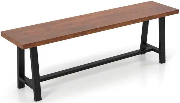 3-Person Dining Bench, Entryway Shoe Bench with Metal Frame for Storage and Seating