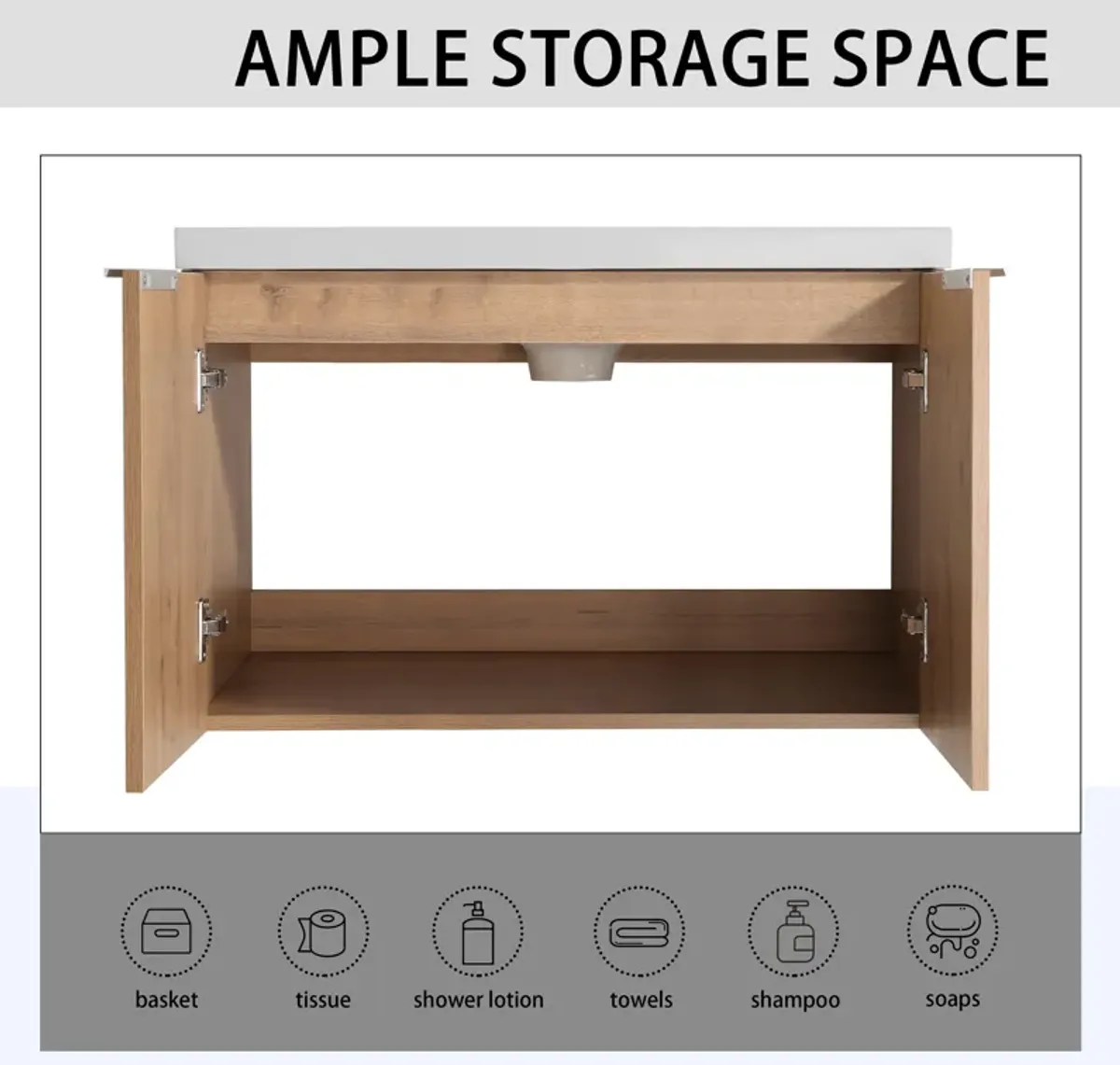 Streamdale 30" Soft Close Bathroom Vanity Sink