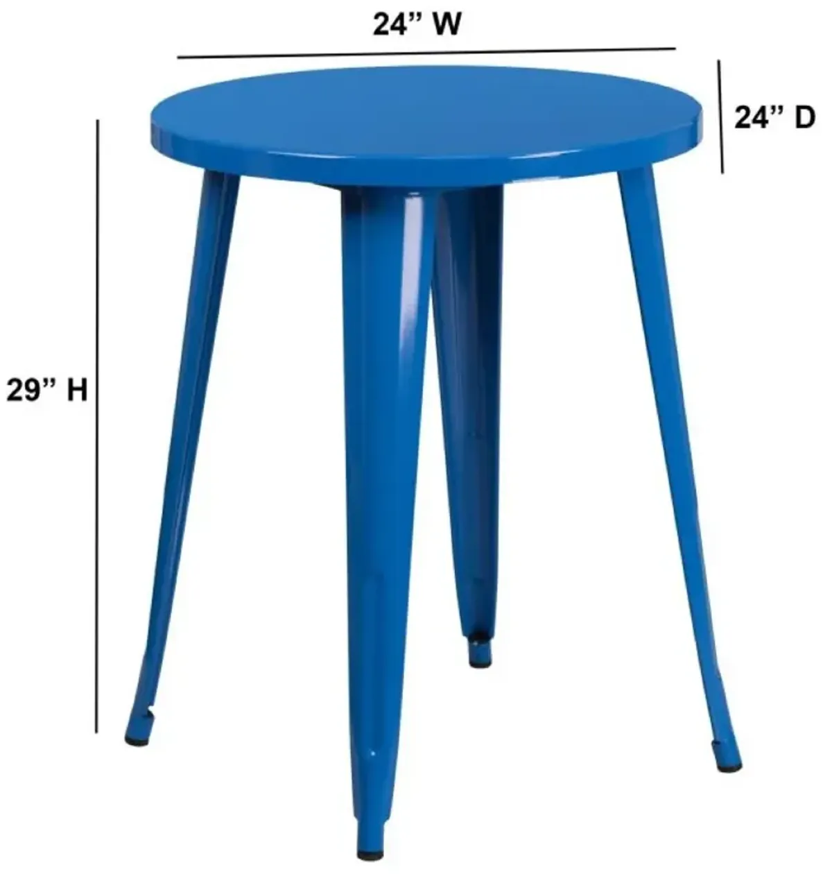 24RD Blue Metal Table