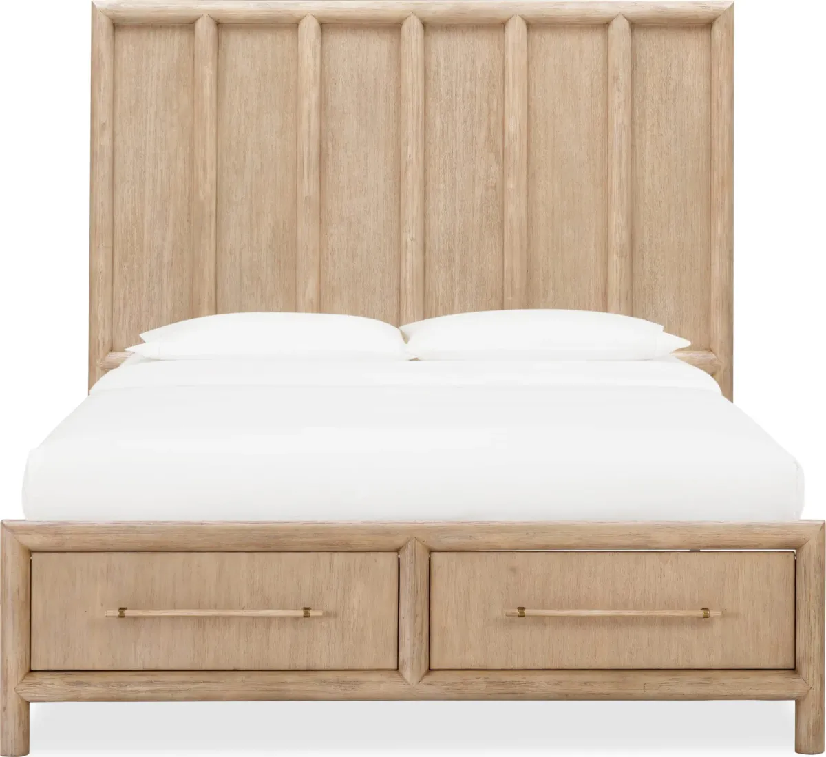 Dorsey King-size Two Drawer Storage Bed in Granola