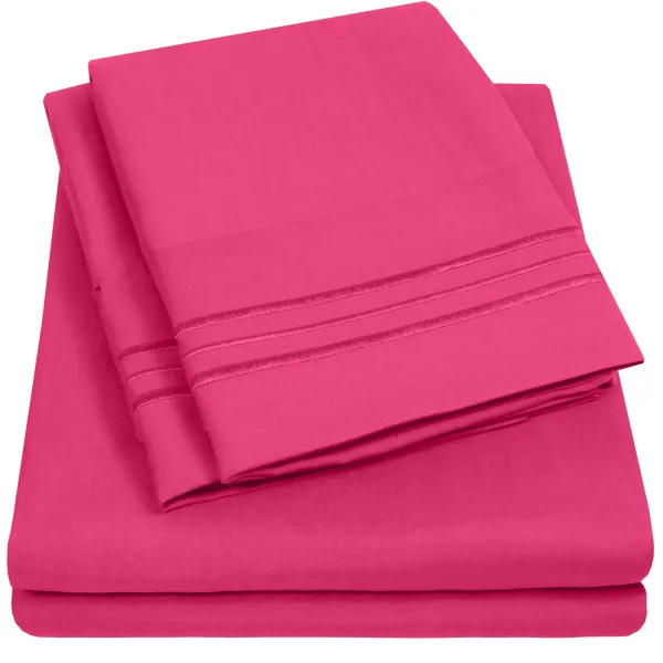 5 Piece Sheet Set, Ultra Soft 1800 Series Collection - Split King, Royal Blue