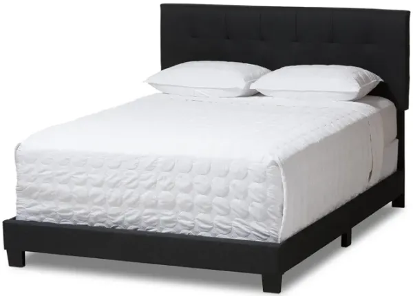 Baxton Studio Brookfield Modern and Contemporary Charcoal Grey Fabric Full Size Bed