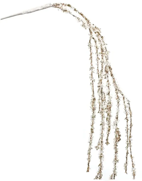 Glitter Branch for Holiday Décor, Christmas Arrangements, and Seasonal Decorations (Set of 2)
