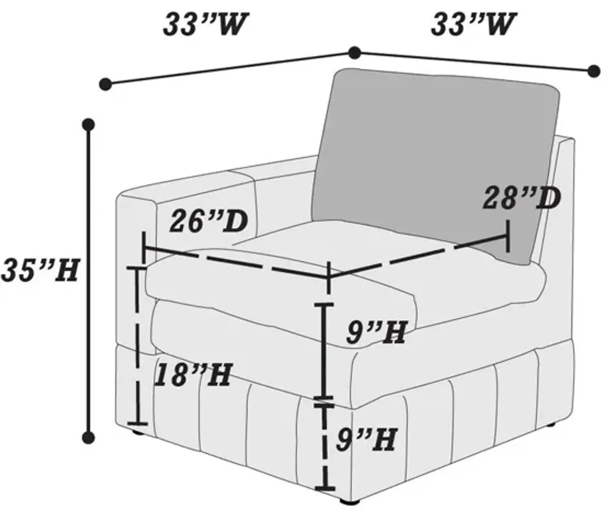 Granite modular sectional set, 5-pc contemporary