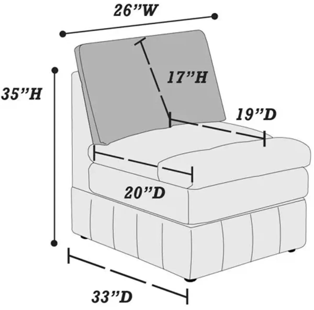 Granite modular sectional set, 5-pc contemporary