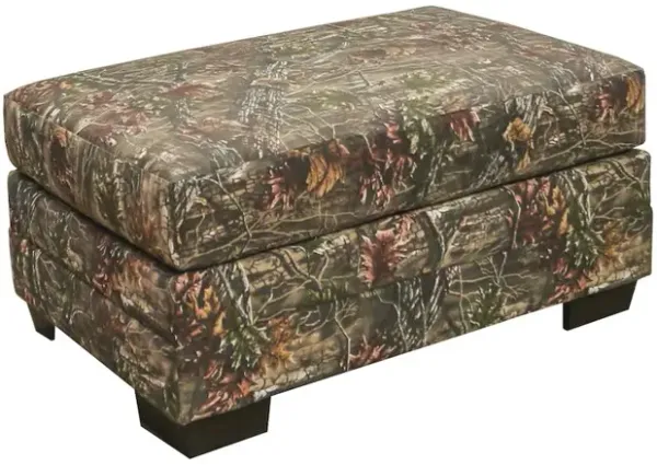 American Furniture Classics Rectangular Upholstered Ottoman in Superflauge Camo Fabric