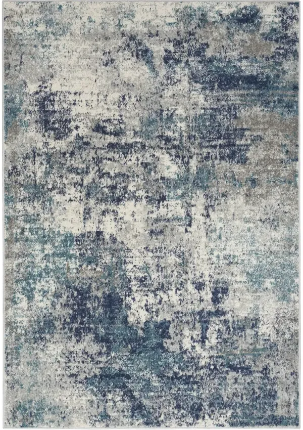 Passion PSN36 Ivory/Teal 5'3" x 7'3" Rug
