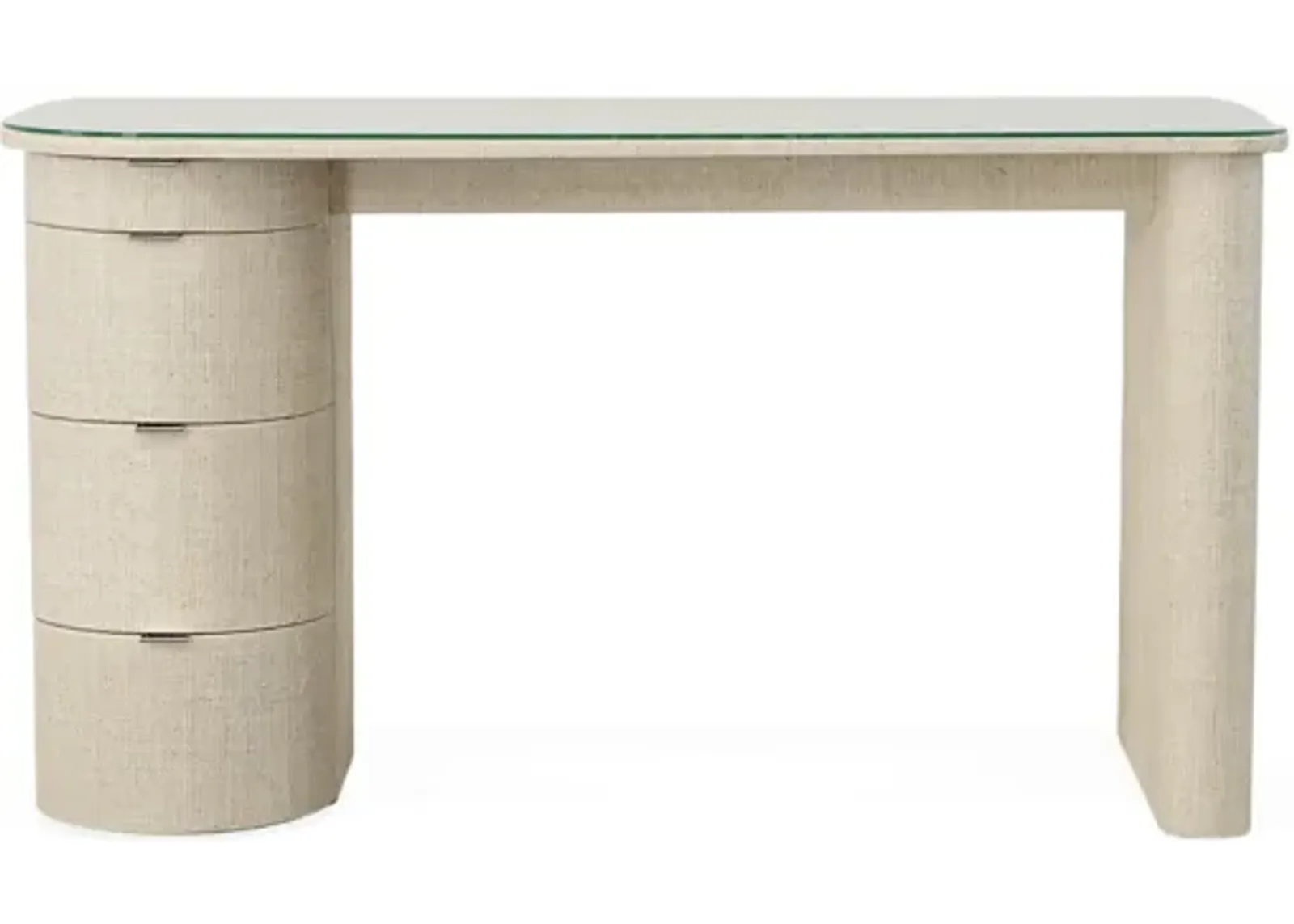 Micco Desk With Glass Top