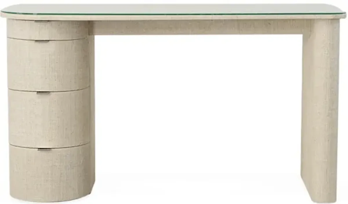 Micco Desk With Glass Top