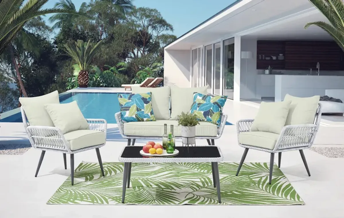 Portofino Cream 4-Piece Patio Set