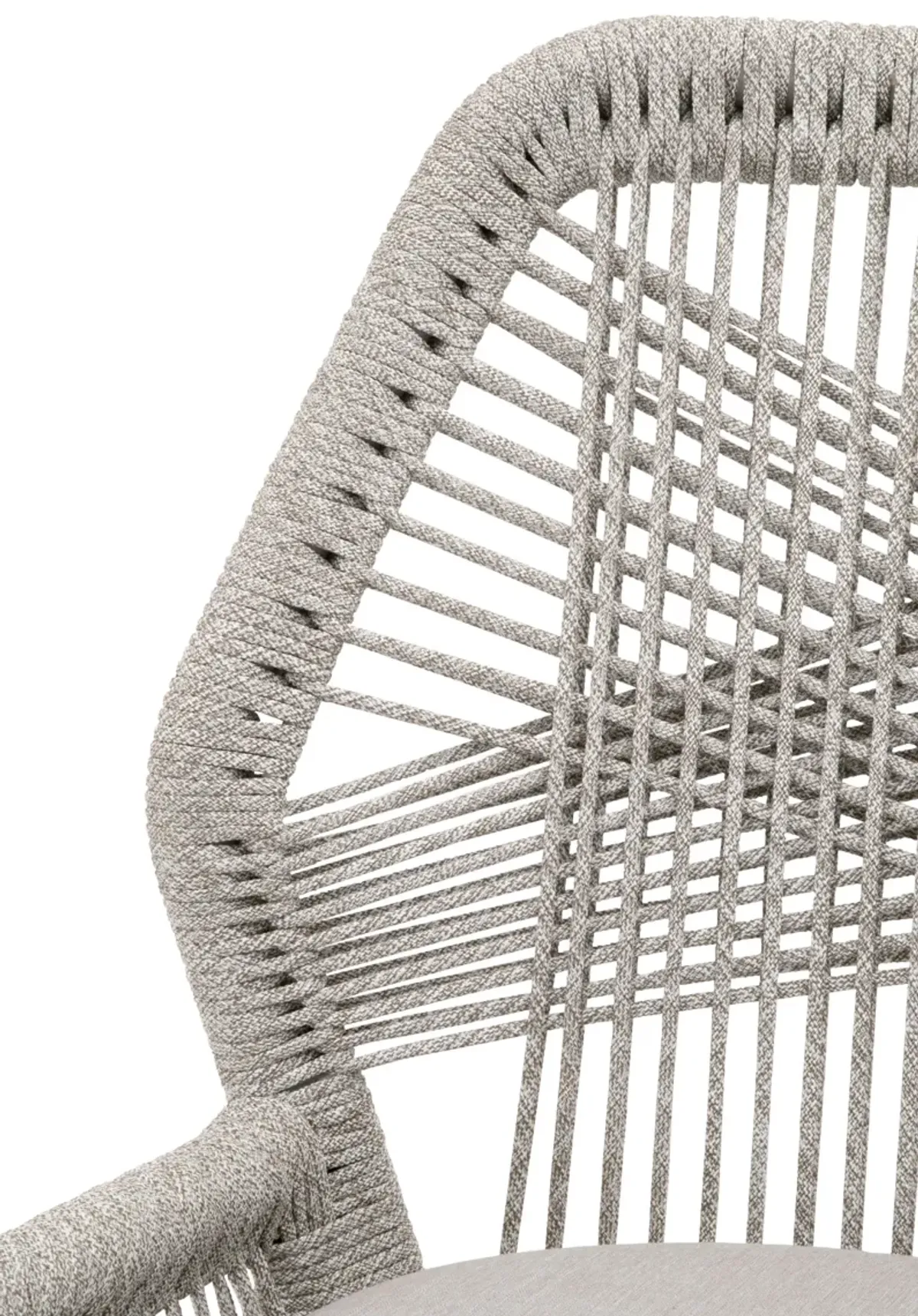 Loom Outdoor Barstool in Taupe & White