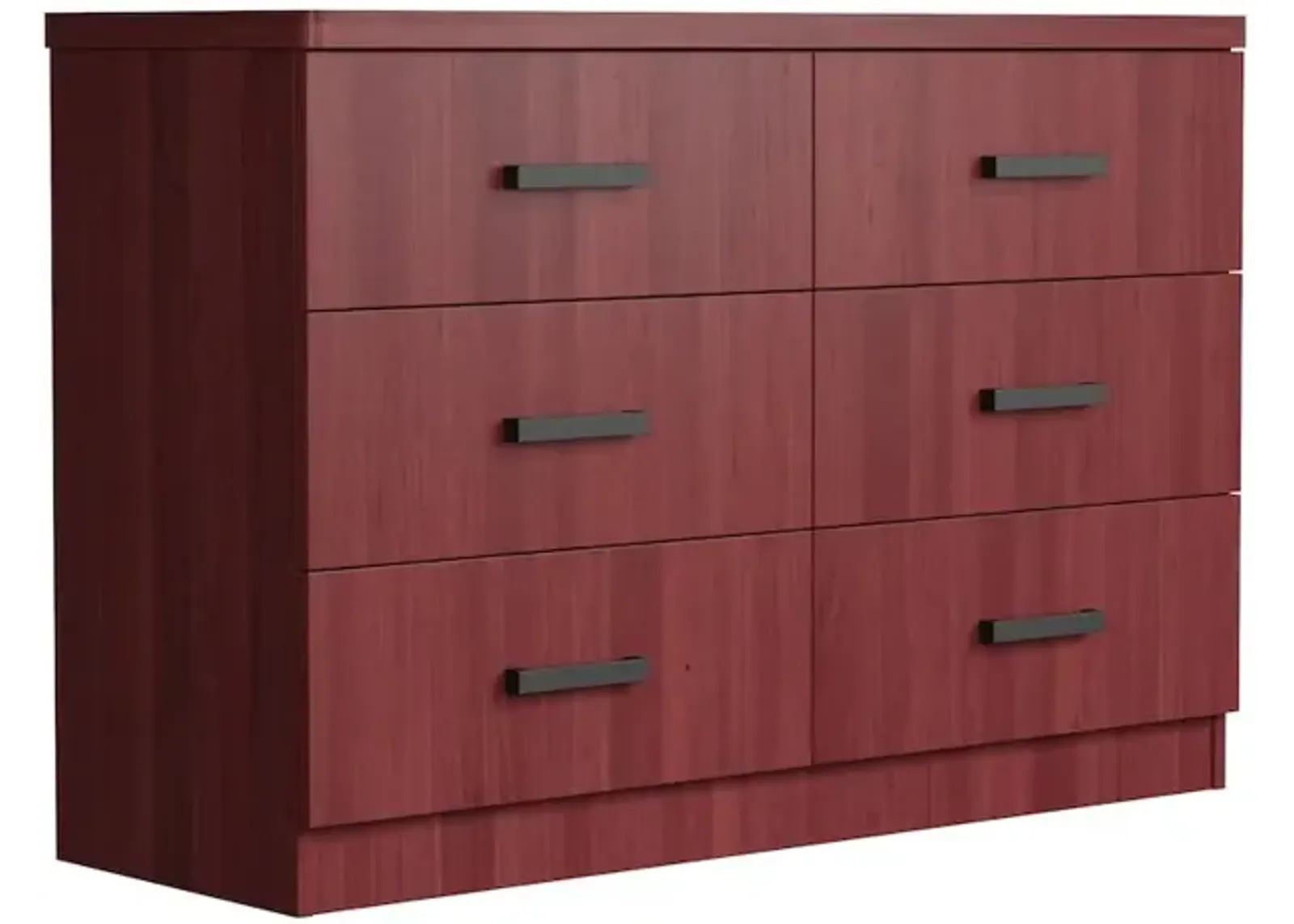 Woodpeckers Furniture And Mattress Double Dresser 6 Drawer DD (Mahogany)