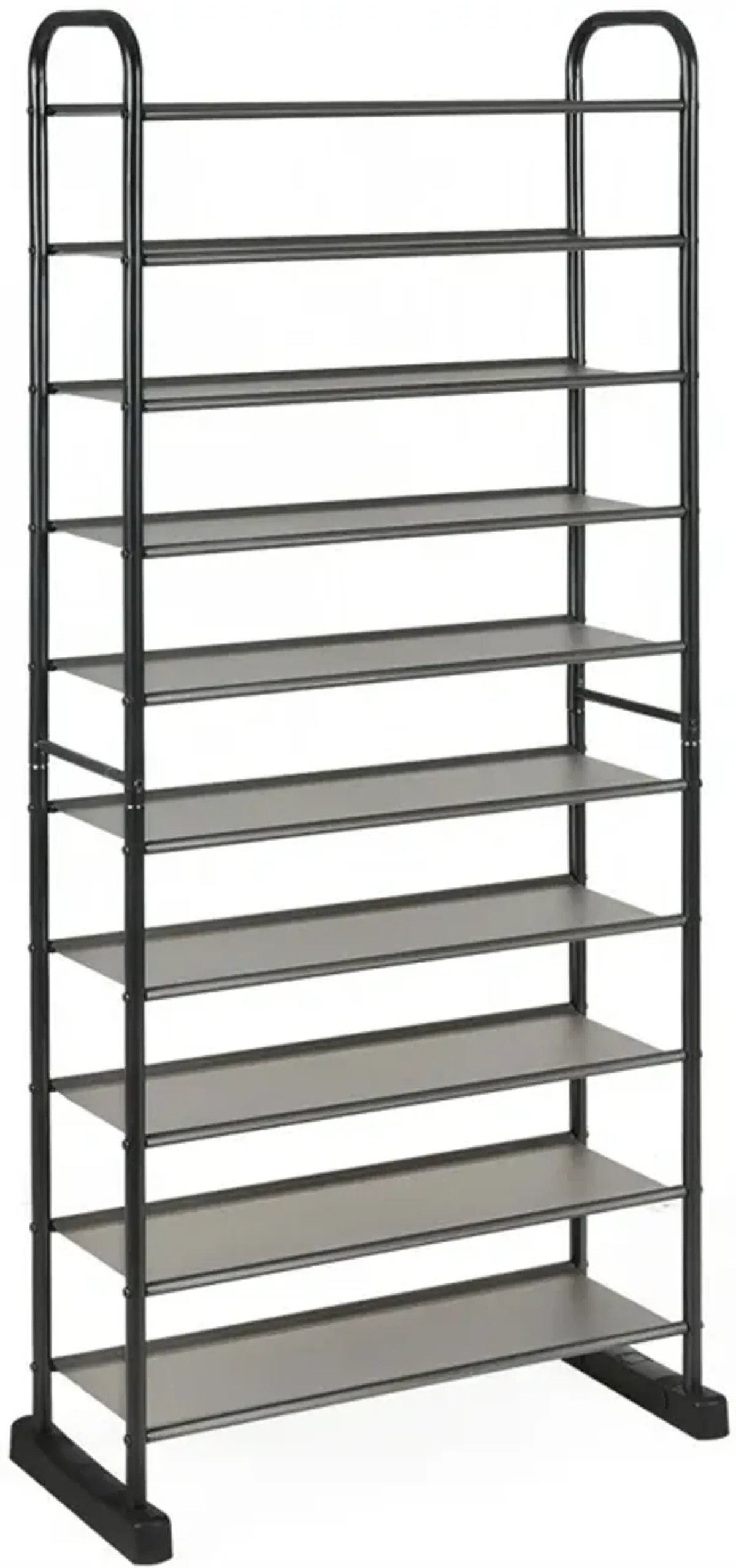 10-Tier Free-Standing Metal Frame Shoe Rack