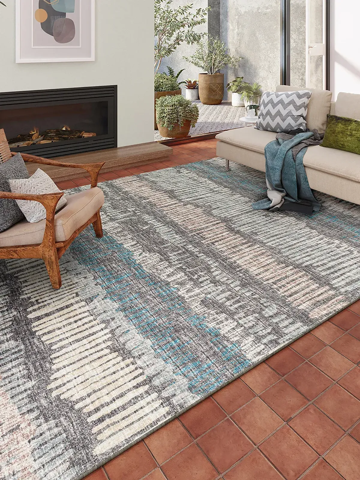 Winslow WL4 Charcoal 3' x 5' Rug