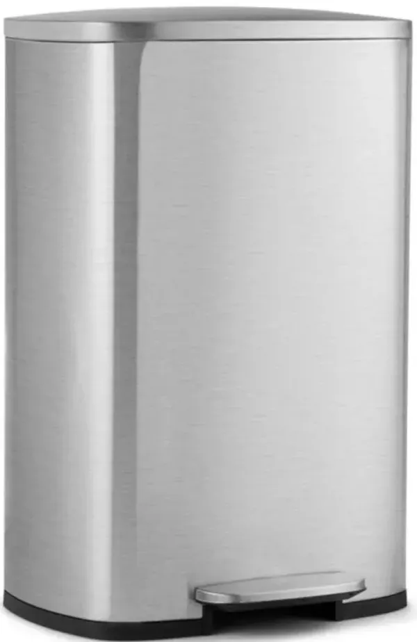 Hivvago 13.2 Gallon Stainless Steel Trash Garbage Can with Bucket