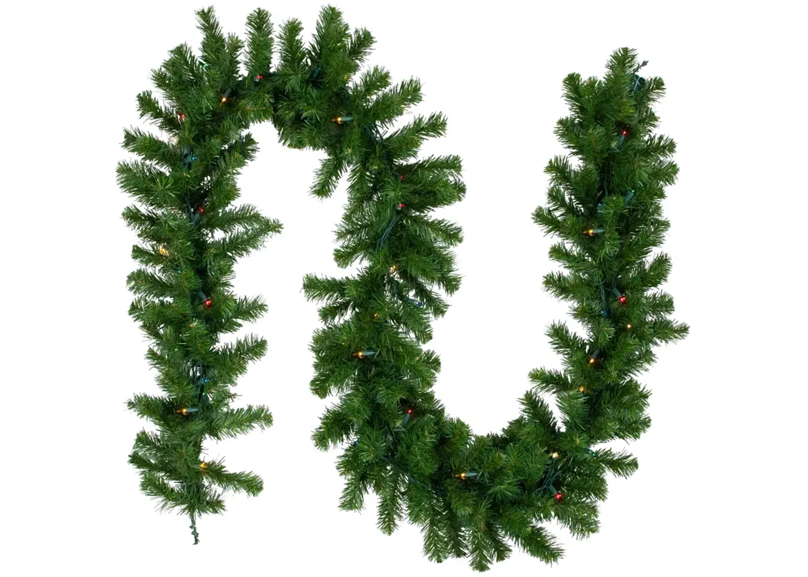 9' x 10" Pre-Lit Oak Creek Pine Artificial Christmas Garland - Multi Lights