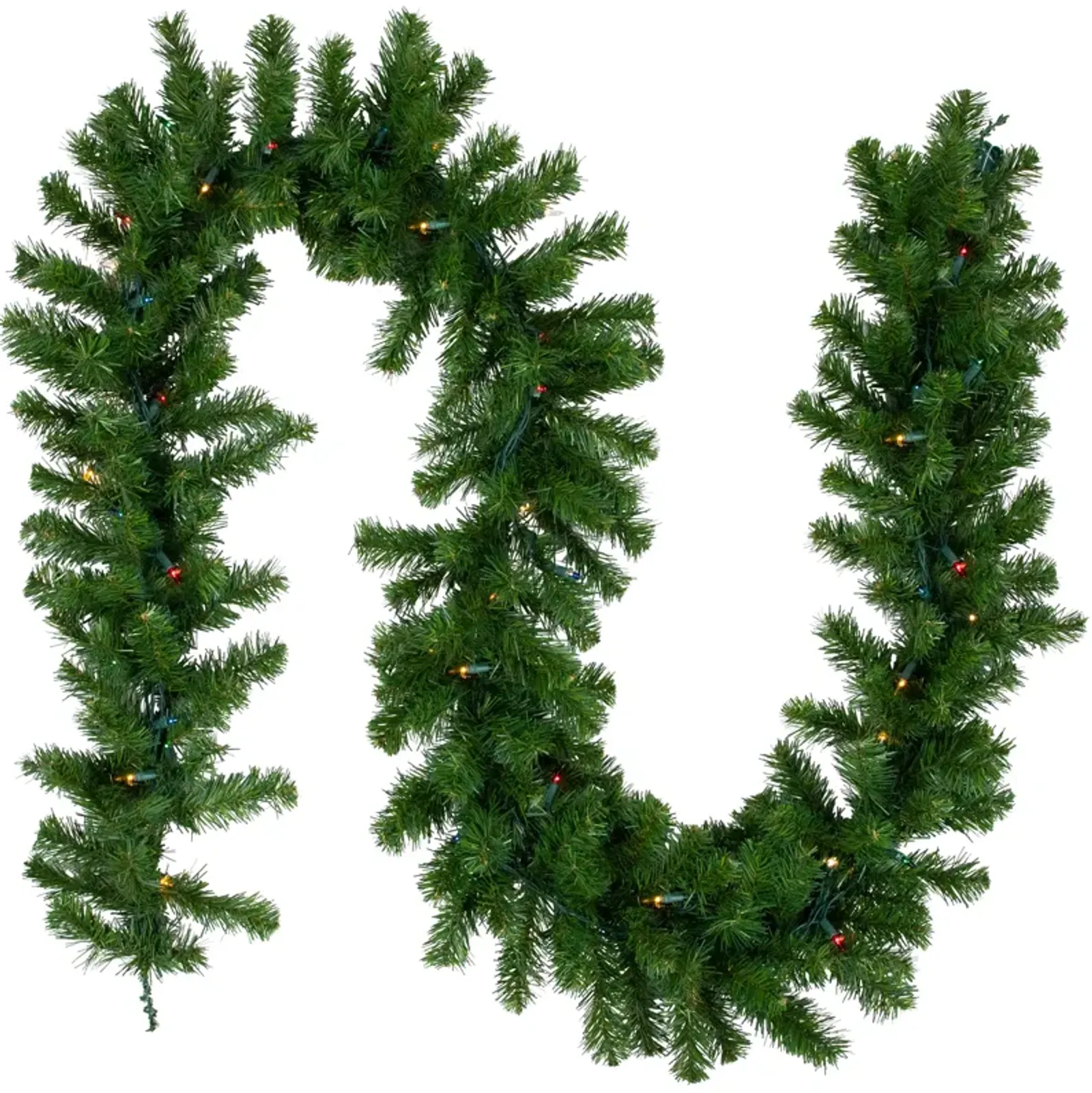 9' x 10" Pre-Lit Oak Creek Pine Artificial Christmas Garland - Multi Lights