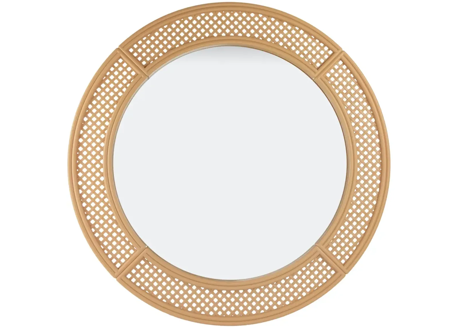 30" Round Woven Style Wall Mirror