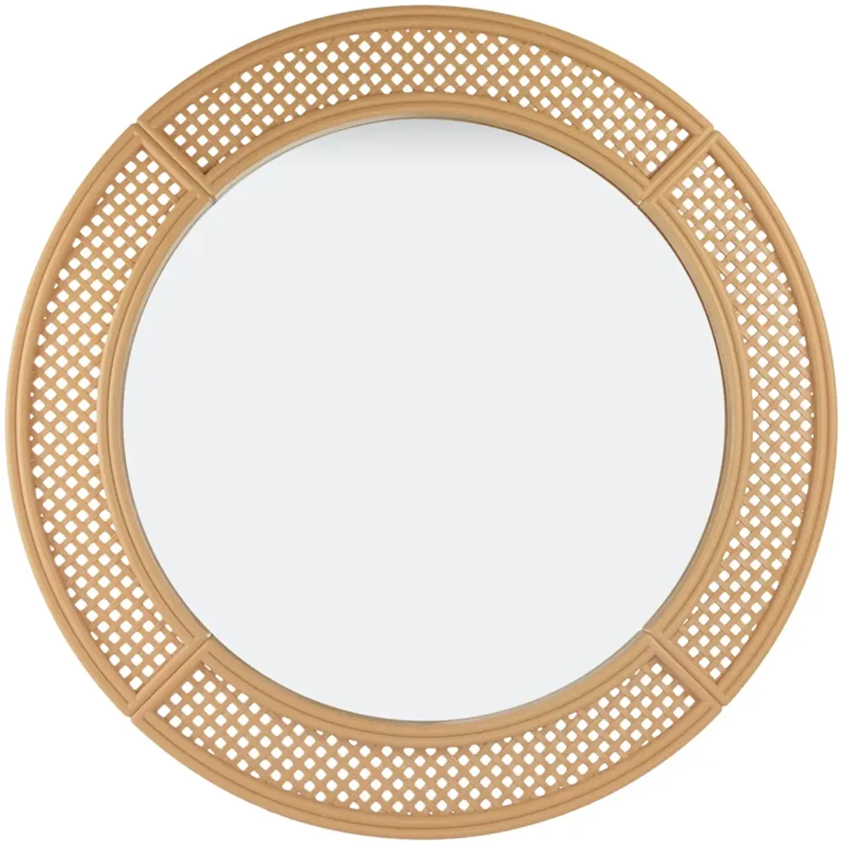 30" Round Woven Style Wall Mirror