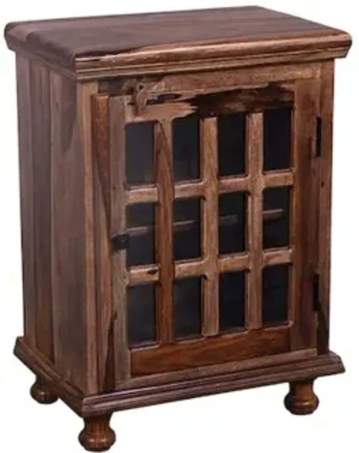 Porter Designs Taos Solid Sheesham Wood Cabinet, Brown