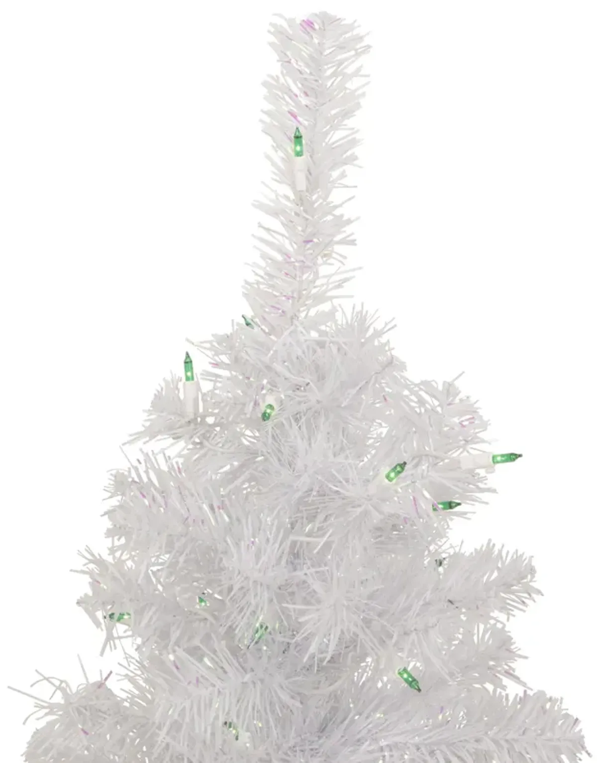 2' Lighted Rockport White Pine Artificial Christmas Tree  Green Lights