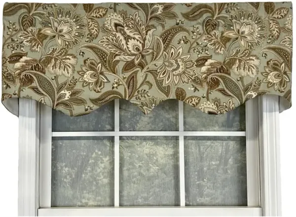 Valdosta Regal Style All Season 3" Rod Pocket Valance 50" x 17" Mist by RLF Home