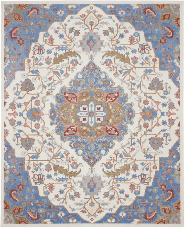 Elation ETN09 Ivory/Blue 7'10" x 9'10" Rug