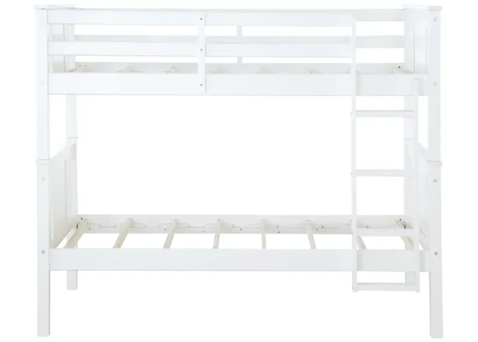 DHP Dylan Twin Size Bunk Bed with Ladder, White