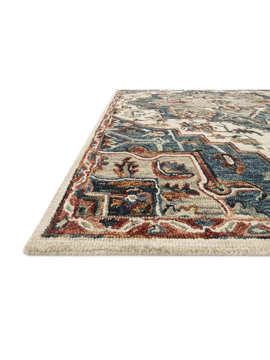 Victoria Blue/Red 9'3" x 13' Rug