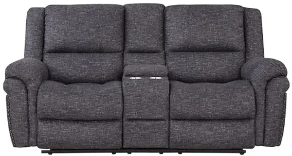 Porter Designs Socorro Reclining Console Loveseat, Gray