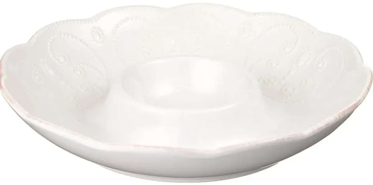 Lenox French Perle Chip and Dip Tray, White